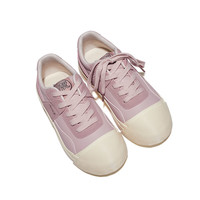 飞跃（Feiyue）休闲鞋女款2024秋季鞋子女士复古百搭大头鞋女鞋时尚皮面板鞋 粉红色 40