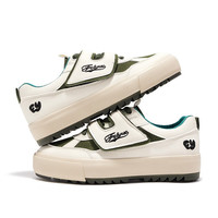 飞跃（Feiyue）女鞋休闲板鞋女春春季拼接潮鞋子女舒适百搭厚底运动旅行鞋女 米绿 35