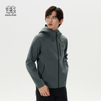 可隆 KOLON SPORT户外休闲衣运动防风防泼水徒步登山软壳夹克外套 深绿色DG