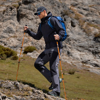 可隆 KOLON SPORT户外休闲衣运动防风防泼水徒步登山软壳夹克外套 黑色BK XL