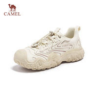 骆驼（CAMEL）丑萌2.0 山系版户外休闲鞋女厚底登山鞋 L25S469009A 米/浅金 38 L25S469009A,米/浅金