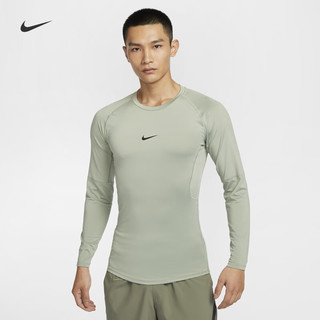 NIKE 耐克 官方PRO DRI-FIT男子速干紧身长袖训练上衣春季FB7920 370地平线绿/黑 M