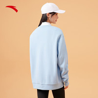 安踏奥特莱斯加绒卫衣春季圆领套头衫针织宽松运动潮流上衣