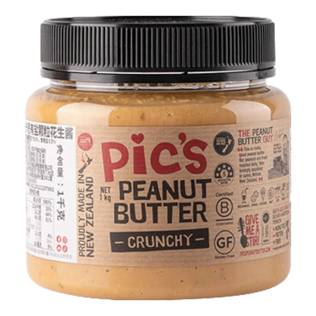 皮卡思花生酱1Kg有盐颗粒 无添加糖 原装进口花生酱火锅蘸料拌面烘焙