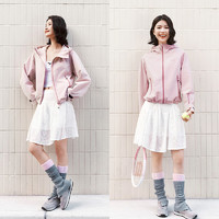 森马（Semir）都市护身服|森马外套女三防防风春季2025新款插肩袖连帽夹克潮流