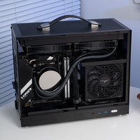 SHINY SNAKE闪鳞S500V2机箱便携式ITX手提280水冷TYPECmini电脑主机箱台式机 S500V2黑色MESH版+4.0显卡线 V2