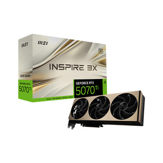 微星RTX 5070 Ti 16G 万图师/魔龙台式电脑设计渲染电竞游戏独立显卡 RTX 5070Ti 硬派师 3X OC PLUS