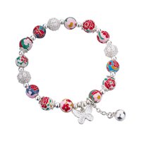 顺钦银楼S9999十二花神足银手串新中式纯银手链小清新