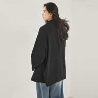 对白宽松廓形通勤西装外套女2024春装oversize气质休闲小西服