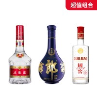 五粮液 WULIANGYE 普五第七代 52%vol 500ml+郎酒 青花郎53度 500ml+国窖1573 52度 500ml
