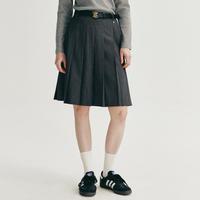 【百褶】衣恋中长款半身裙女通勤学院风高腰百褶半裙24秋冬季