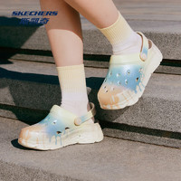 斯凯奇（Skechers）厚底休闲鞋沙滩鞋子泡泡鞋洞洞鞋 自然色/多彩色/NTMT 35