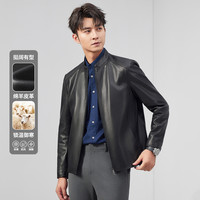 【绵羊皮皮衣】男式秋冬立领商务通勤帅气百搭男士皮衣外套夹克