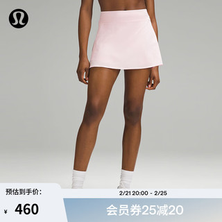 lululemon 丨Lightweight 女士轻盈版高腰网球裙速干芯吸 LW8AK7S 草莓奶昔粉 10