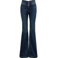 ONLY2025春季辣妹设计感显瘦高腰喇叭裤牛仔裤女|125132078 155/60A/XS