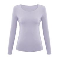 雅黛俪女士秋衣美体保暖衣无痕阳离子聚热锁温双面磨毛上衣秋冬季