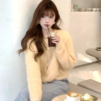 限尺码：美姿宝莲 MixMax 女士秋冬季针织毛衣软糯温柔甜美外套韩版设计时尚百搭小个子上衣