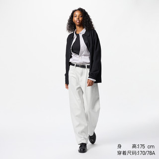 优衣库 UNIQLO 宽松直筒牛仔裤470542