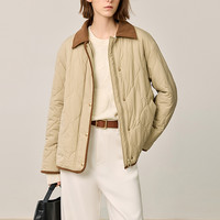 丽来 LILY 巴恩风翻领气质宽松保暖轻薄棉服夹克短外套2024冬新款女装