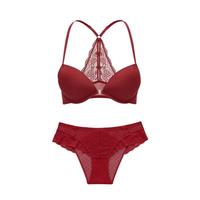 6IXTY8IGHT 68秋冬本命年红色内衣睡衣新娘结婚文胸睡衣套装多款 BR14867-里约红（无钢圈上薄下厚聚拢） 38/85B