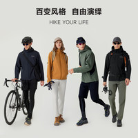 诺诗兰冈仁男式三防软壳衣春夏防泼防污轻量抓绒徒步风雪外套NXJEH0504E 螺青色/纯黑色 180