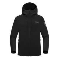 诺诗兰冈仁男式三防软壳衣春夏防泼防污轻量抓绒徒步风雪外套NXJEH0504E 纯黑色 165 165/S