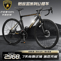 LAMBORGHINI 兰博基尼 公路自行车休闲竞技 VIPN500 暗夜黑-18速/铝合金/油压碟刹 M （建议身高170-178cm）