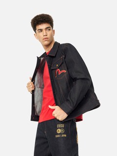 EVISU 2025年春季新品男蛇年限定休闲牛仔外套夹克