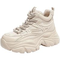 CAMEL骆驼女鞋2025春季加绒老爹鞋女厚底棉鞋女高帮鞋雪地靴 6 40