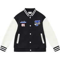 乔丹童装春秋款男大童针织上衣立领外套-130CM 黑色