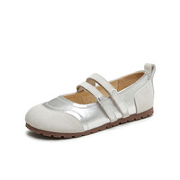 Tata他她平底玛丽珍鞋女银色复古单鞋晚晚鞋2024秋季CCX01CQ4 银/灰 40