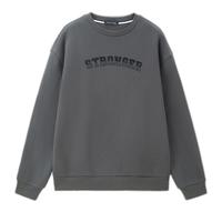 佐丹奴抓绒衣男加绒保暖套头衫双色字母刺绣圆领运动卫衣01024782 08 页岩灰 M