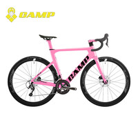 坎普（CAMP）25款 ACE5000碳纤维公路车大套油压碟刹单车变速赛车内走线自行车 镭银色 20速 520码