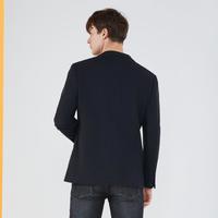 【含羊毛】西服外套男春夏时尚休闲平驳领二粒扣单西