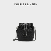 CHARLES & KEITH 秋季女包 绗缝菱格链条水桶包 CK2-10701506