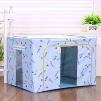 蜗家简约 WOJIASIMPLE 衣服收纳箱布艺整理箱牛津布被子收纳袋玩具储物箱子衣柜收纳盒S1010 蓝色樱桃