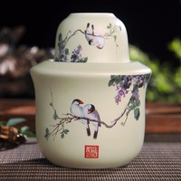 蒙福 景德镇陶瓷酒具套装白酒杯酒壶烫酒壶热暖酒壶家用清酒黄酒酒杯温酒器