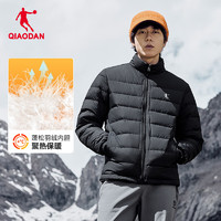 乔丹QIAODAN山神pro三合一冲锋衣男外套秋冬季硬壳羽绒内胆户外登山服 黑色 【羽绒内胆】 L 鸭绒80g