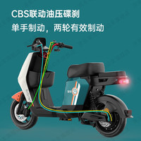 粤池久深远T90二代电动车新国标锂电池外卖长跑爬坡王电瓶车联名 6色可选48V85AH+85AH