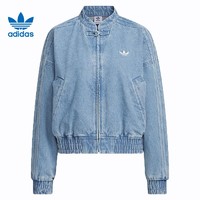 adidas 阿迪达斯 三叶草女子新中式牛仔休闲夹克外套JZ9924