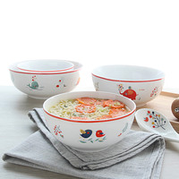 瓷航 CiH 家用大号汤碗6/7/8寸泡面碗陶瓷日式创意餐具水果沙拉甜品碗 卡通动物系列8英寸面碗