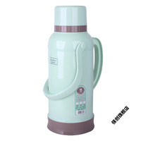 筷创 3.2L大容量开水瓶暖壶学生用宿舍保温壶塑料皮家用热水瓶普通茶 绿色(外壳+内胆) 3.2L