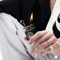 TSHOMX打火机砂轮复古机械创意个性高档实用高颜值生日礼物送男友礼盒