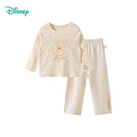 迪士尼宝宝（Disney Baby）春季男女儿童家居服舒适保暖睡衣 ZD1ET007小熊杏色 120