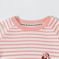 迪士尼宝宝（Disney Baby）春季男女儿童家居服舒适保暖睡衣 ZD1ET009粉白条 130