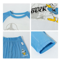 迪士尼宝宝（Disney Baby）春季男女儿童家居服舒适保暖睡衣 ZD1ET008灰蓝 130