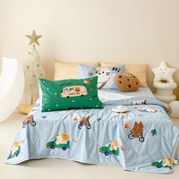 多喜爱全棉空调被 可水洗机洗单双人儿童卡通夏凉被夏季薄被子 快乐趣游空调被 152*218cm 1.2米床