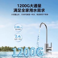 【政府补贴20%】美的华凌1200g净水器家用直饮RO厨下式净水机