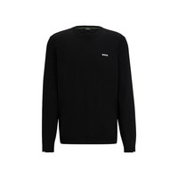 雨果博斯（HUGO BOSS）男士秋冬保暖简约针织毛衣50498539 001黑色 M