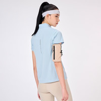 伯希和（Pelliot）户外休闲T恤男登山快干衣女跑步运动夏季徒步薄款透气短袖 月光蓝【女】 L